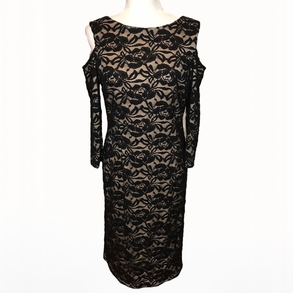 Eliza J Off the Shoulder Lace Sheath Dress - 6/8 - Picture 16 of 17
